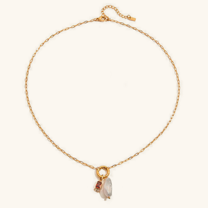 Elegant Pearl Necklace with Birthstone Pendant – Hypoallergenic 18k Gold-Plated Jewelry