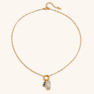 Elegant Pearl Necklace with Birthstone Pendant – Hypoallergenic 18k Gold-Plated Jewelry