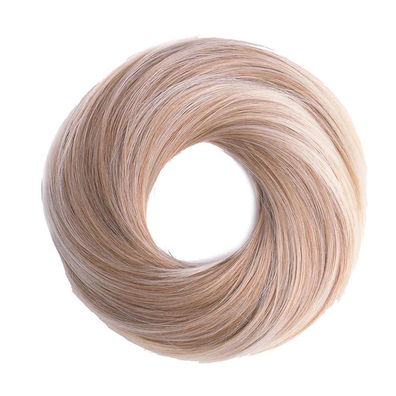 Elegant Straight Hair Bun Scrunchie Extension Wig - Lightweight Versatile Hair Accessory for Instant Volume and Style