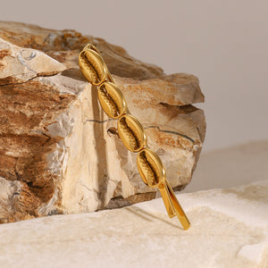 Espresso Gold French Hair Pin with Coffee Bean Design – Hypoallergenic Stainless Steel