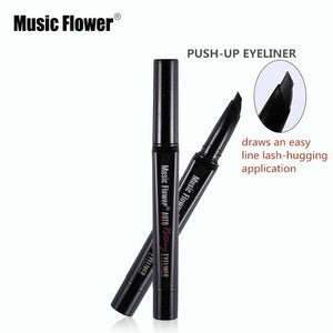 Music Flower Pro Auto Rotating Liquid Eyeliner Waterproof Eye Makeup Lash Hugging Gel Eye Liner Mark Pen Smudge-proof Cosmetics