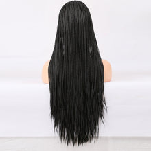 Load image into Gallery viewer, Braided Wigs Three Strand Lotus Dreadlocks Women's Chemical Fiber Front Lace Wig Headgear Lace Wigs
