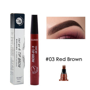 Eyebrow Tint 4 Tip Liquid Brow 5 Colors Pen Makeup Paint Eyebrow Liner Pen Cosmetics Waterproof Tool Microblade