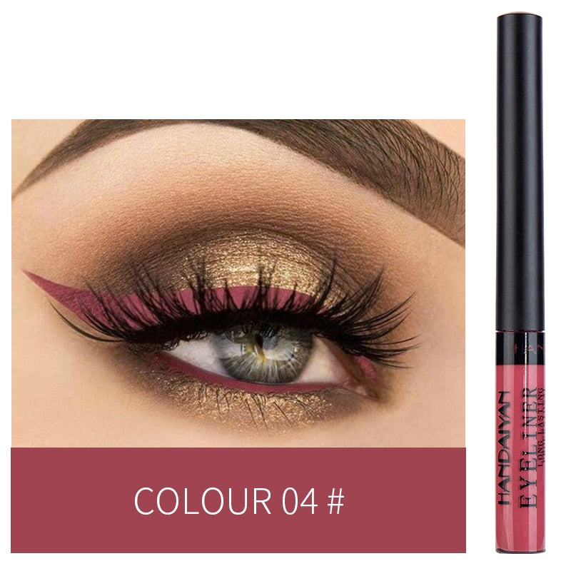 HANDAIYAN 12 Color Liquid Eyeliner Waterproof Long Lasting Sexy Charming Soft Sponge Eye Liner Pencil Eye Cosmetics TSLM1