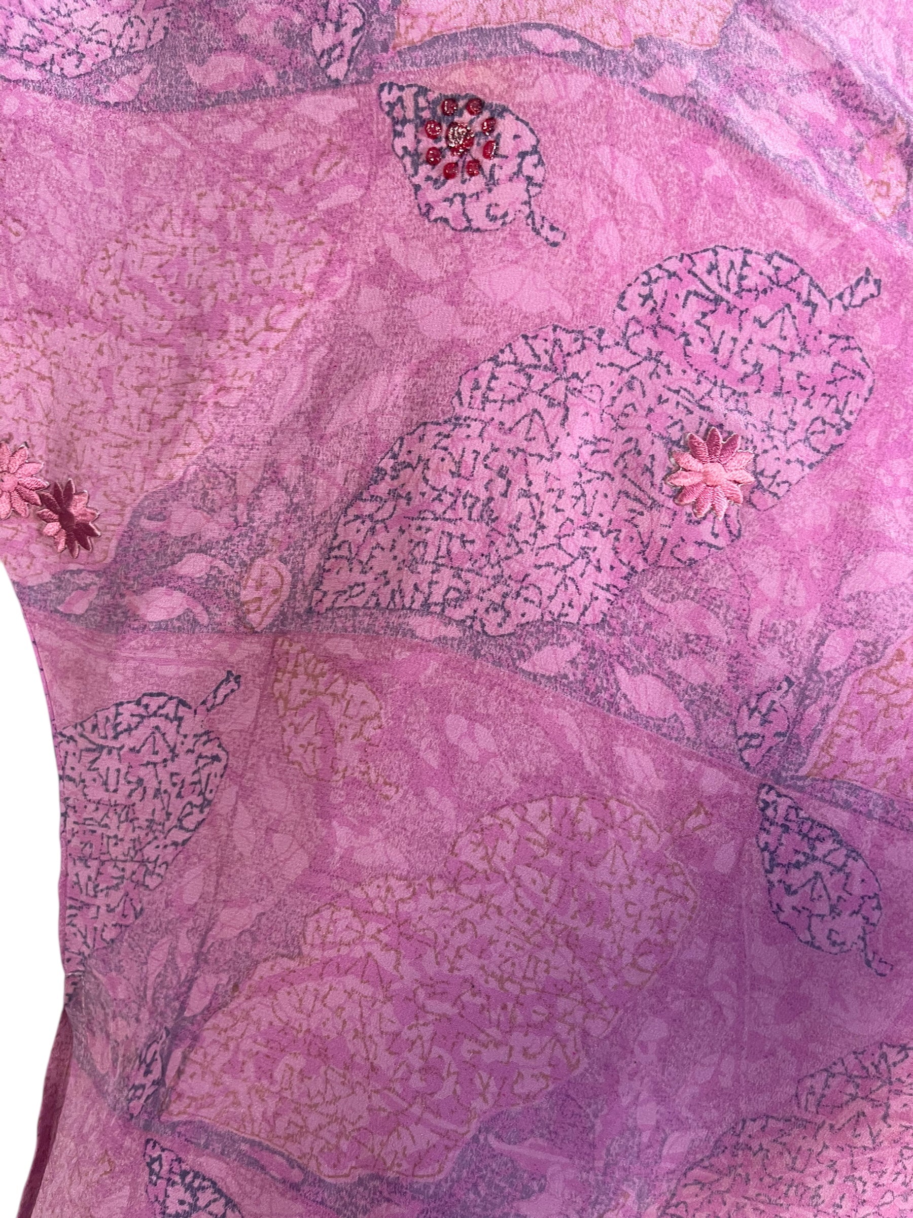 PRC6685 Avatar Pure Silk Side Slit Top