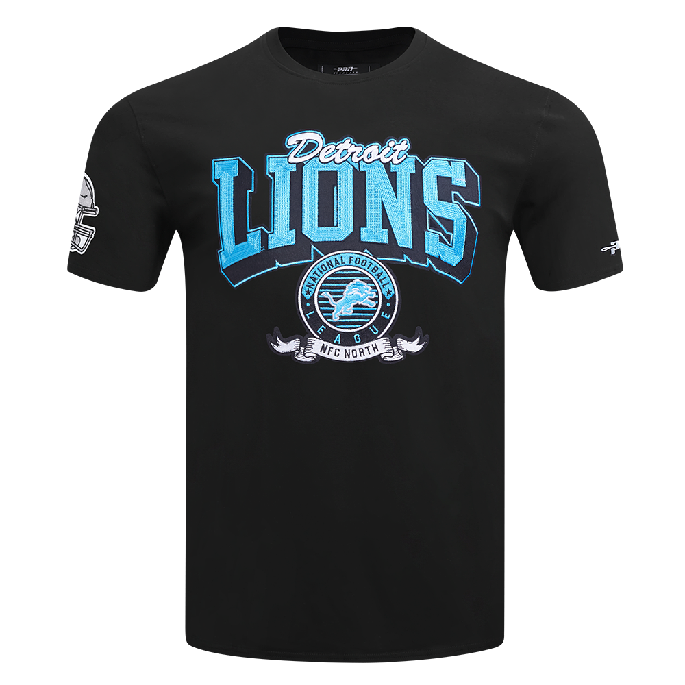 NFL DETROIT LIONS TEAM BADGE MEN'S SJ TEE FDL1411047-BLK