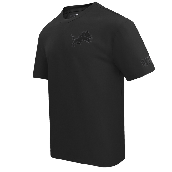 NFL DETROIT LIONS NEUTRAL MEN'S COTTON JERSEY DROP SHOULDER TEE FDL145314-BLK