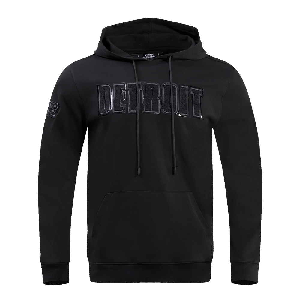 NFL DETROIT LIONS TRIPLE BLACK MEN'S PULLOVER HOODIE FDL5410282-3BK