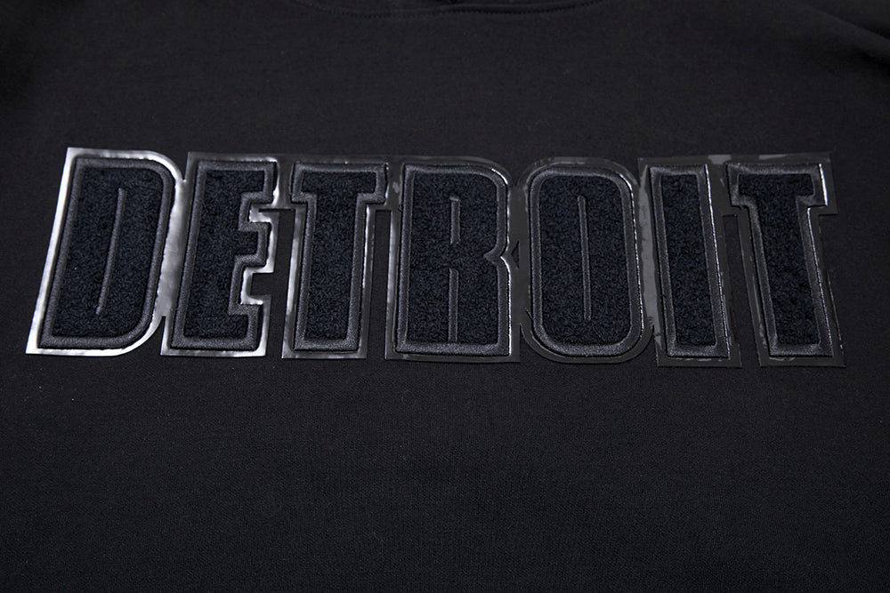 NFL DETROIT LIONS TRIPLE BLACK MEN'S PULLOVER HOODIE FDL5410282-3BK