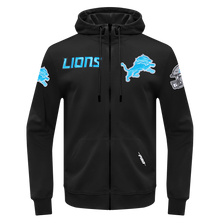 Load image into Gallery viewer, NFL DETROIT LIONS CLASSIC WIND SUIT MEN'S WOVEN FULL ZIP PULLOVER HOODIE FDL5410693-BLK
