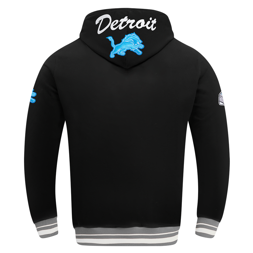 NFL DETROIT LIONS TEAM BADGE MEN'S RIB FLC PO HOODIE FDL5411045-BGY