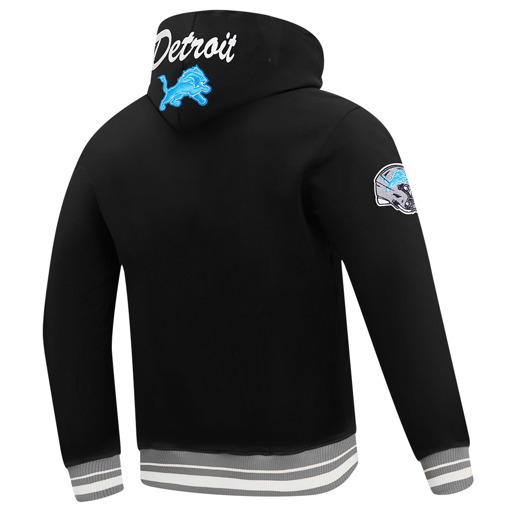 NFL DETROIT LIONS TEAM BADGE MEN'S RIB FLC PO HOODIE FDL5411045-BGY