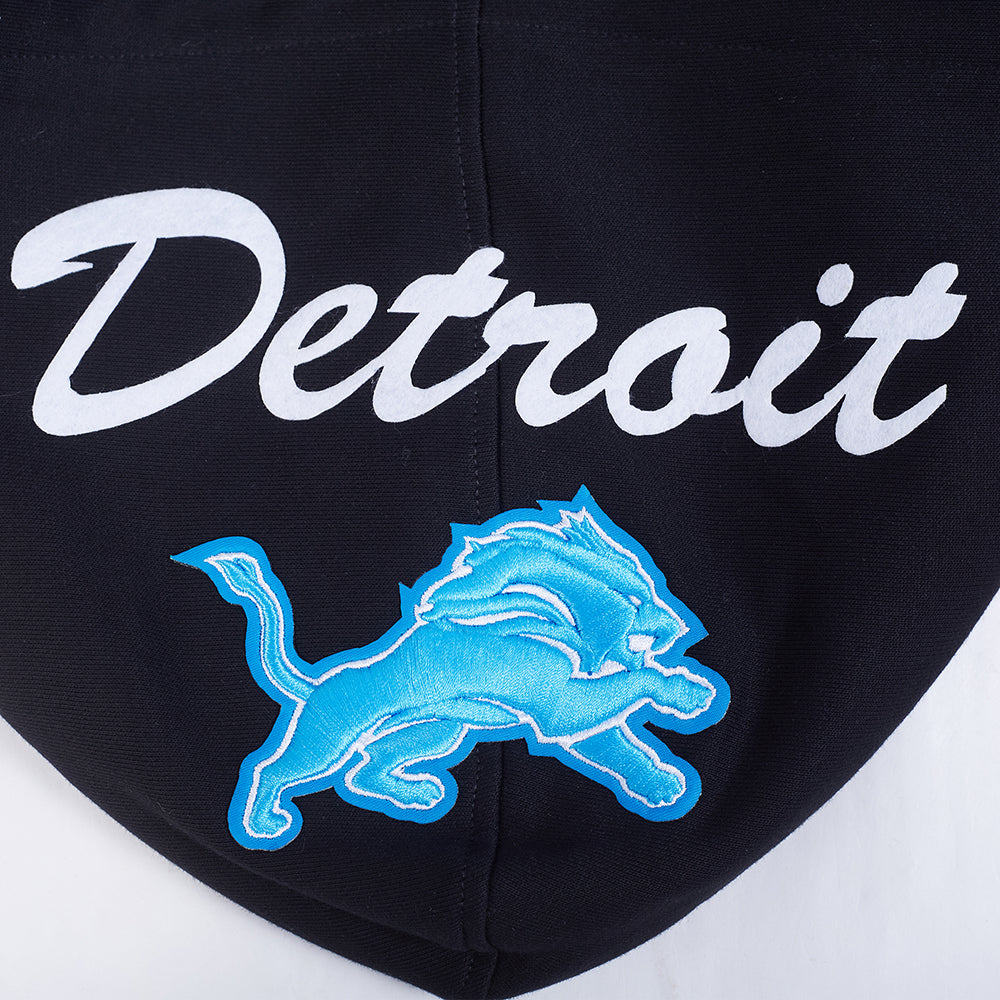 NFL DETROIT LIONS TEAM BADGE MEN'S RIB FLC PO HOODIE FDL5411045-BGY