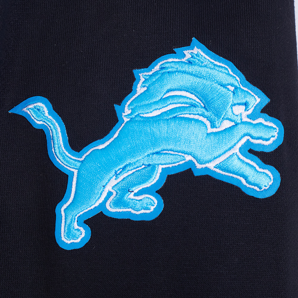 NFL DETROIT LIONS TEAM BADGE MEN'S RIB FLC PO HOODIE FDL5411045-BGY