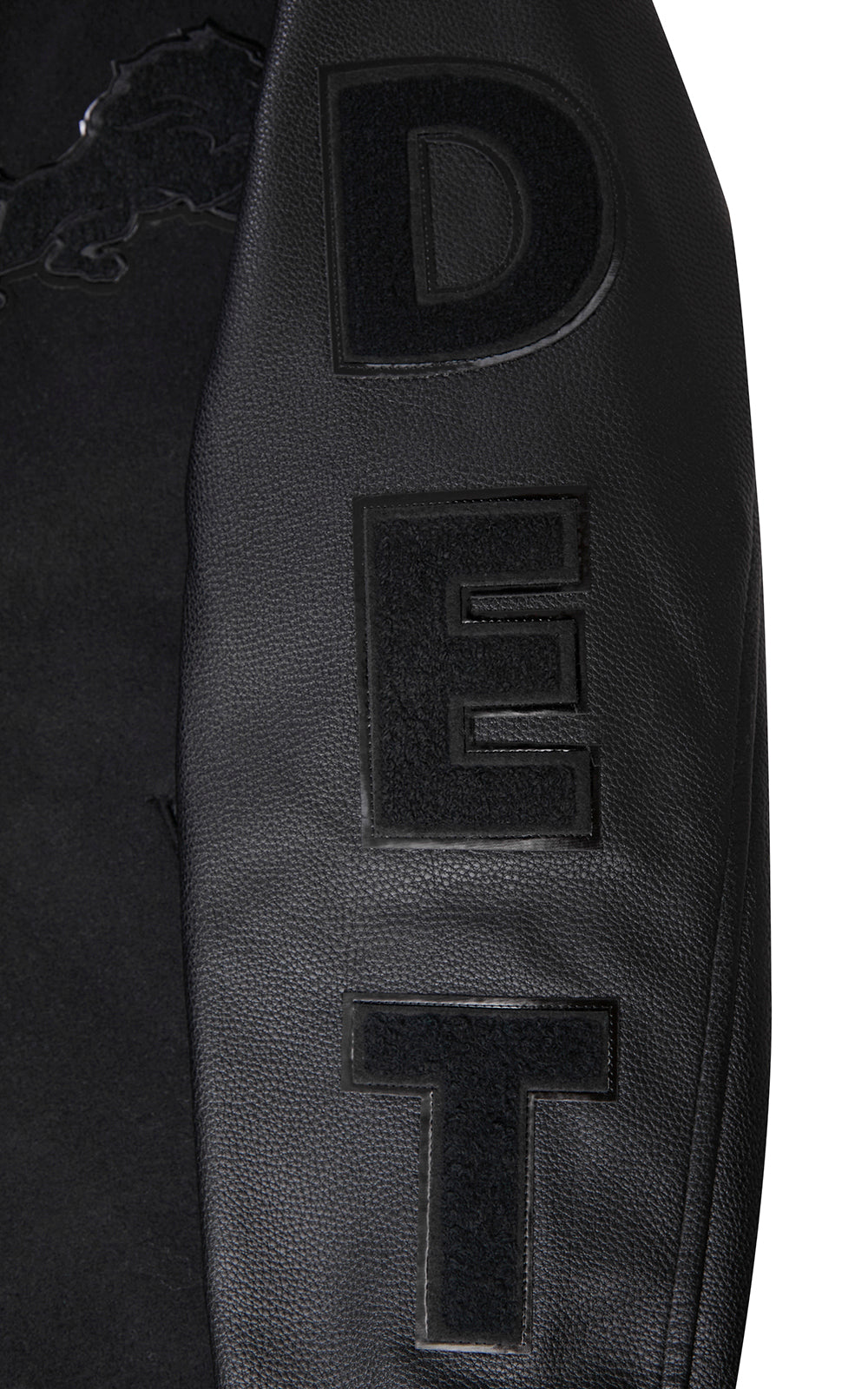 NFL DETROIT LIONS TRIPLE BLACK MEN'S MEN'S WOOL VARSITY JACKET FDL6410284-3BK