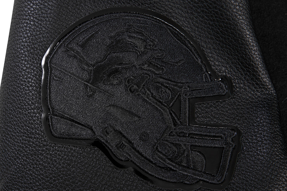 NFL DETROIT LIONS TRIPLE BLACK MEN'S MEN'S WOOL VARSITY JACKET FDL6410284-3BK