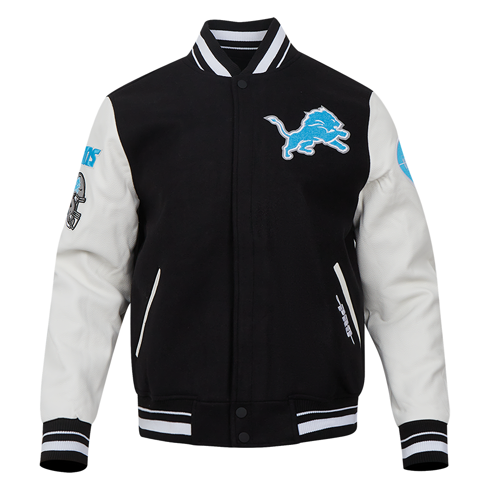 Detroit Lions Old English Rib Wool Varsity Jacket