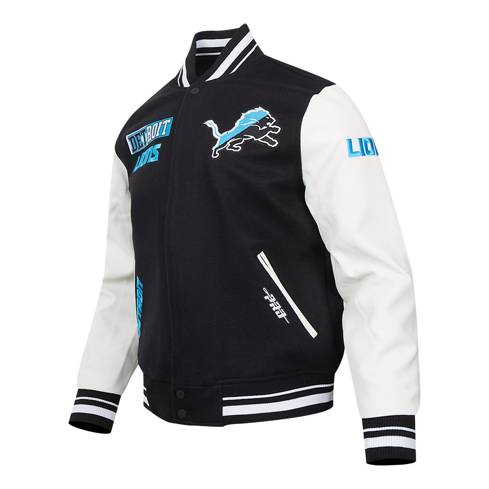 Detroit Lions Split Logo M Rib Wool Varsity Jacket