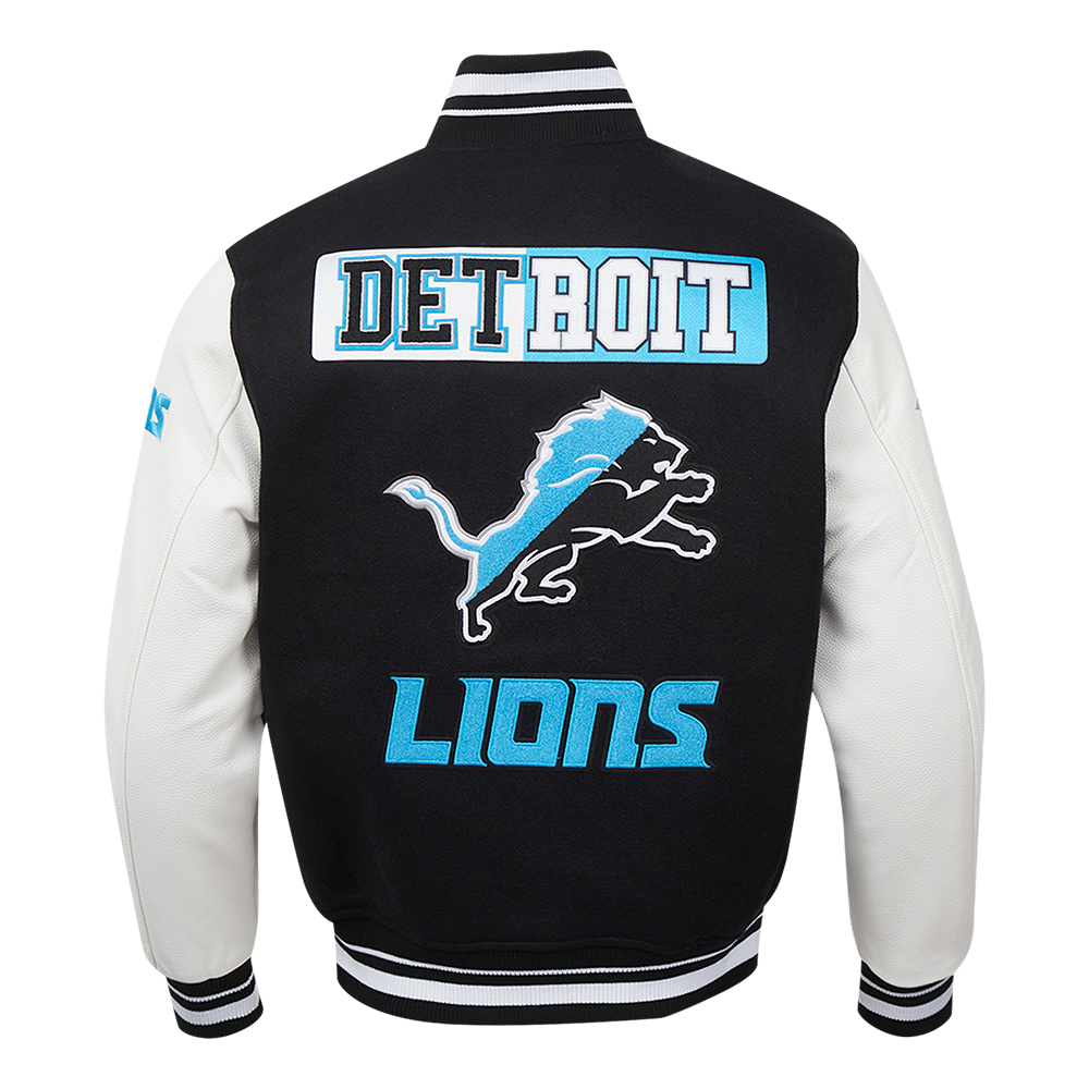 Detroit Lions Split Logo M Rib Wool Varsity Jacket