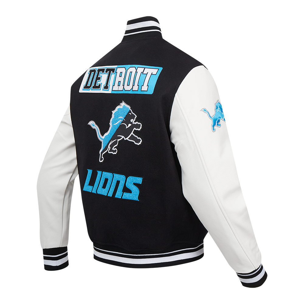 Detroit Lions Split Logo M Rib Wool Varsity Jacket