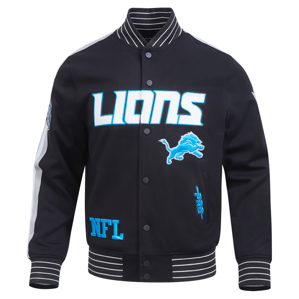 NFL DETROIT LIONS PRO GAME DAY MEN'S DBL KNIT JACKET FDL6411194-BSW