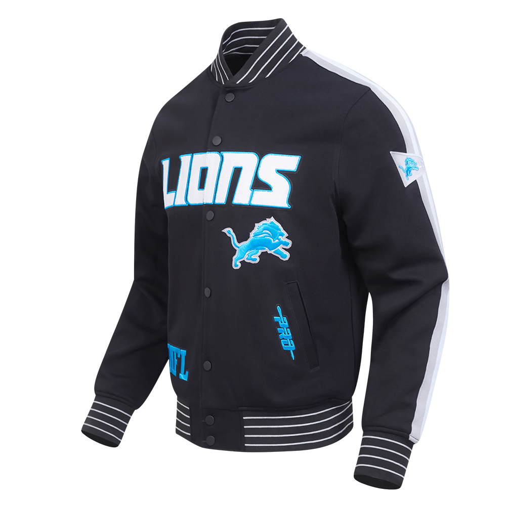 NFL DETROIT LIONS PRO GAME DAY MEN'S DBL KNIT JACKET FDL6411194-BSW