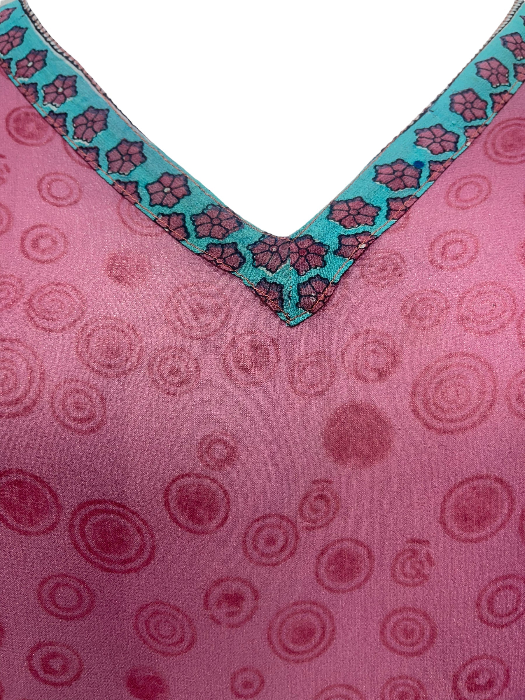 FINAL SALE PRG3082 Sheer Avatar Pure Silk Front Tie Top