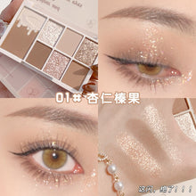 Load image into Gallery viewer, 7 Color Eyeshadow Palette Red Wine Glitter Pearly Lasting Acrylic Eyeshadow Palette Korean Eyes Makeup Palette Beauty Makeup
