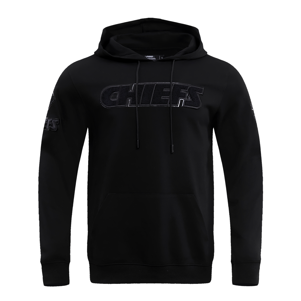 NFL KANSAS CITY CHIEFS TRIPLE BLACK MEN'S PULLOVER HOODIE FKC5410202-3BK