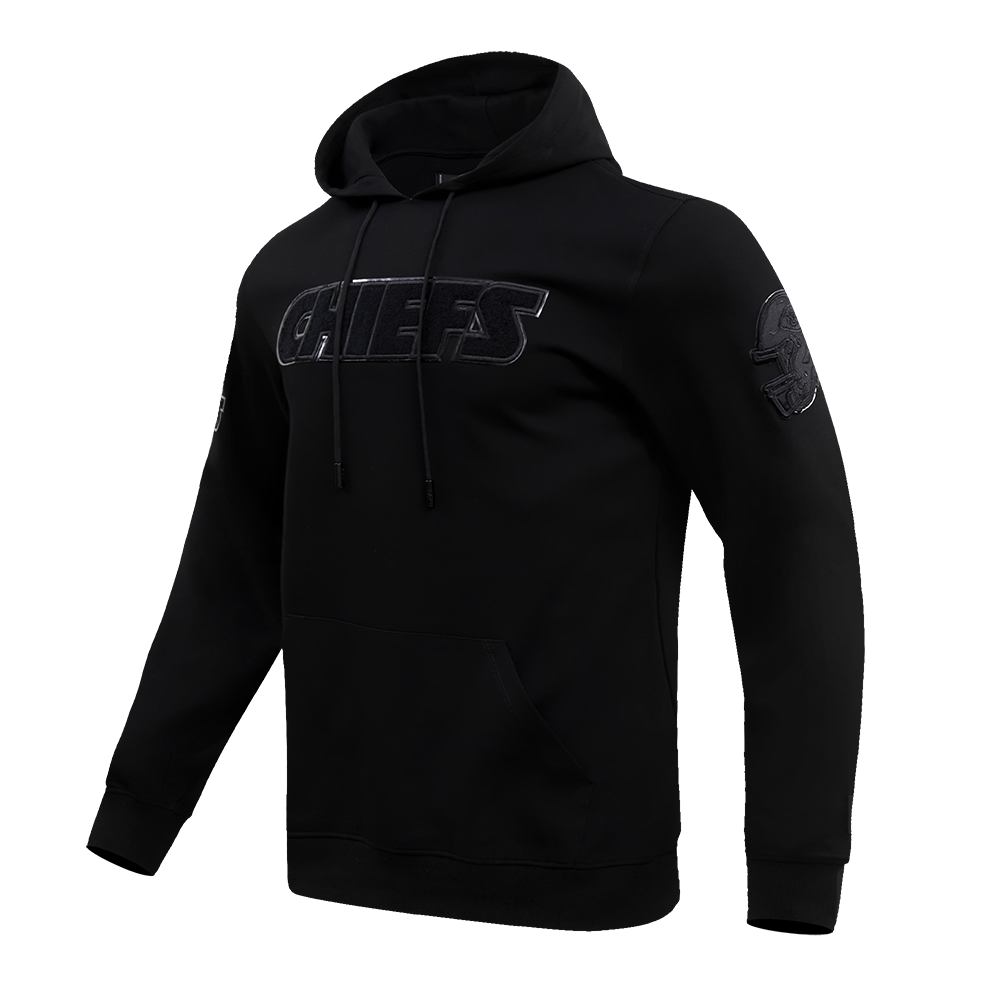 NFL KANSAS CITY CHIEFS TRIPLE BLACK MEN'S PULLOVER HOODIE FKC5410202-3BK