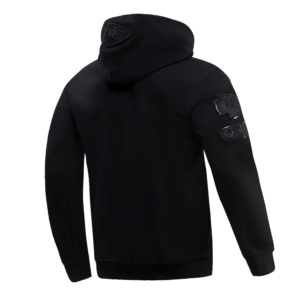 NFL KANSAS CITY CHIEFS TRIPLE BLACK MEN'S PULLOVER HOODIE FKC5410202-3BK