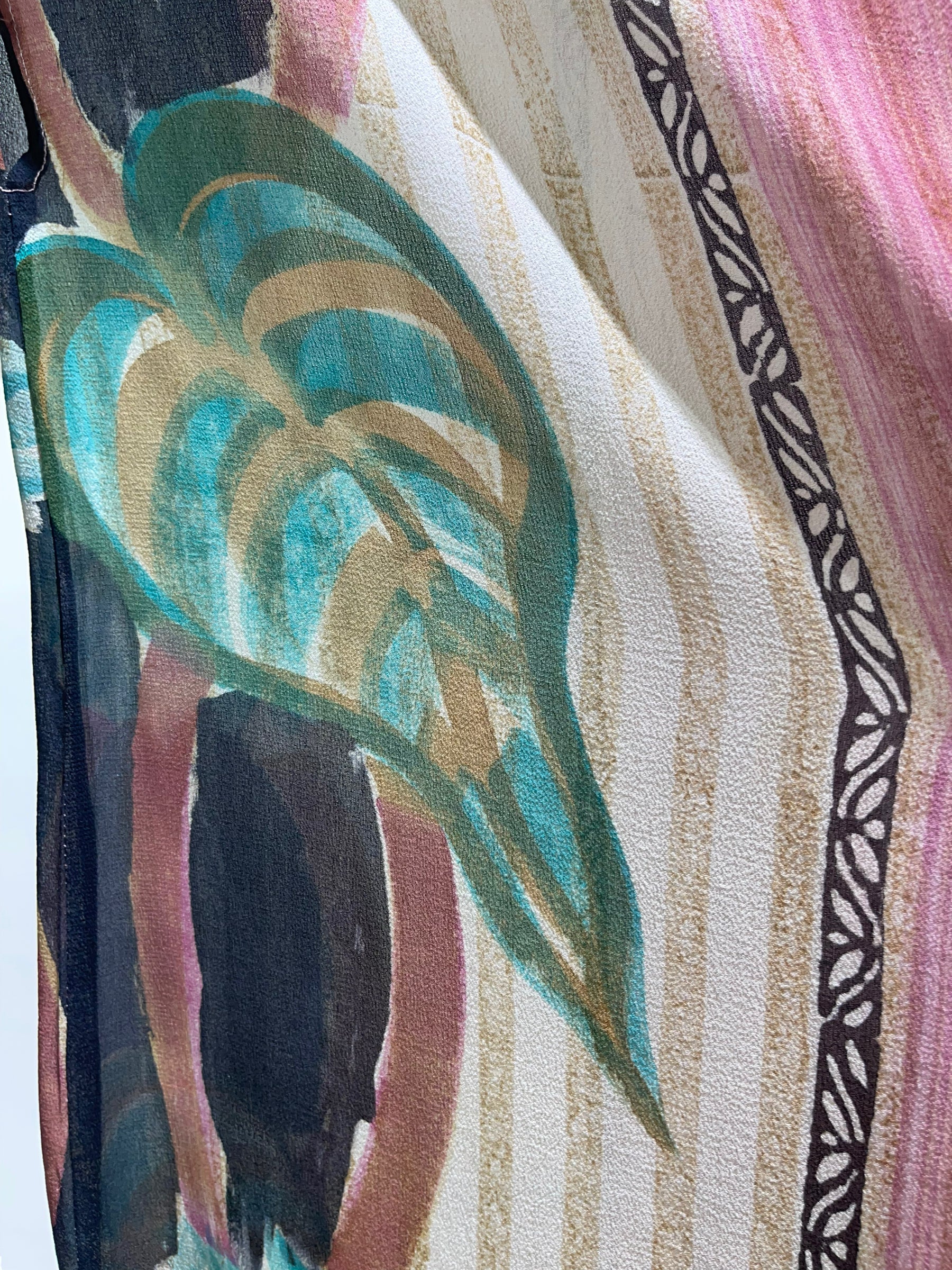 FINAL SALE PRG5980 Sheer Avatar Pure Silk Maxi Kaftan