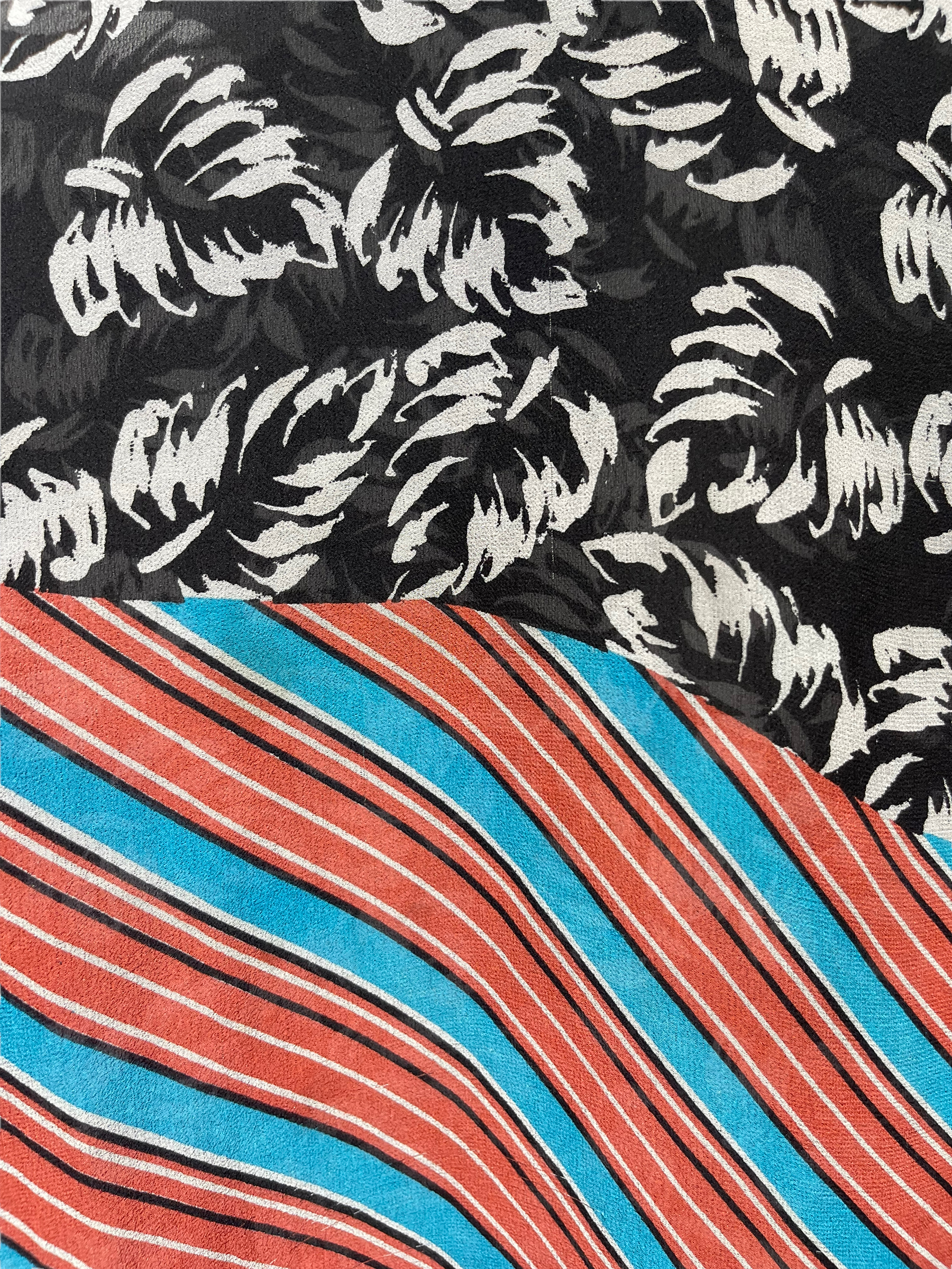 FINAL SALE PRG2217 Guinea Turaco Sheer Avatar Pure Silk Hi Lo Top