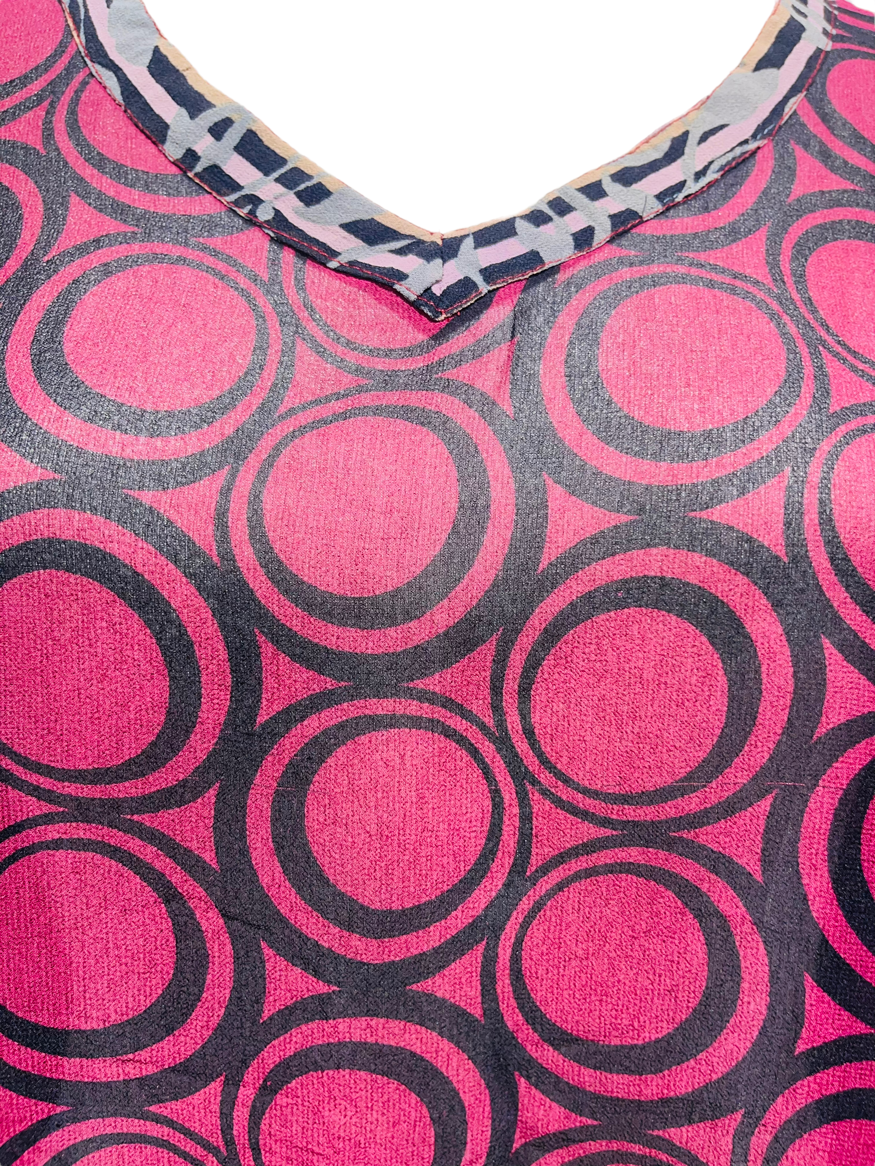 FINAL SALE PRG2091 Grand Comoro Drongo Sheer Avatar Pure Silk Long Tunic with Side Ties