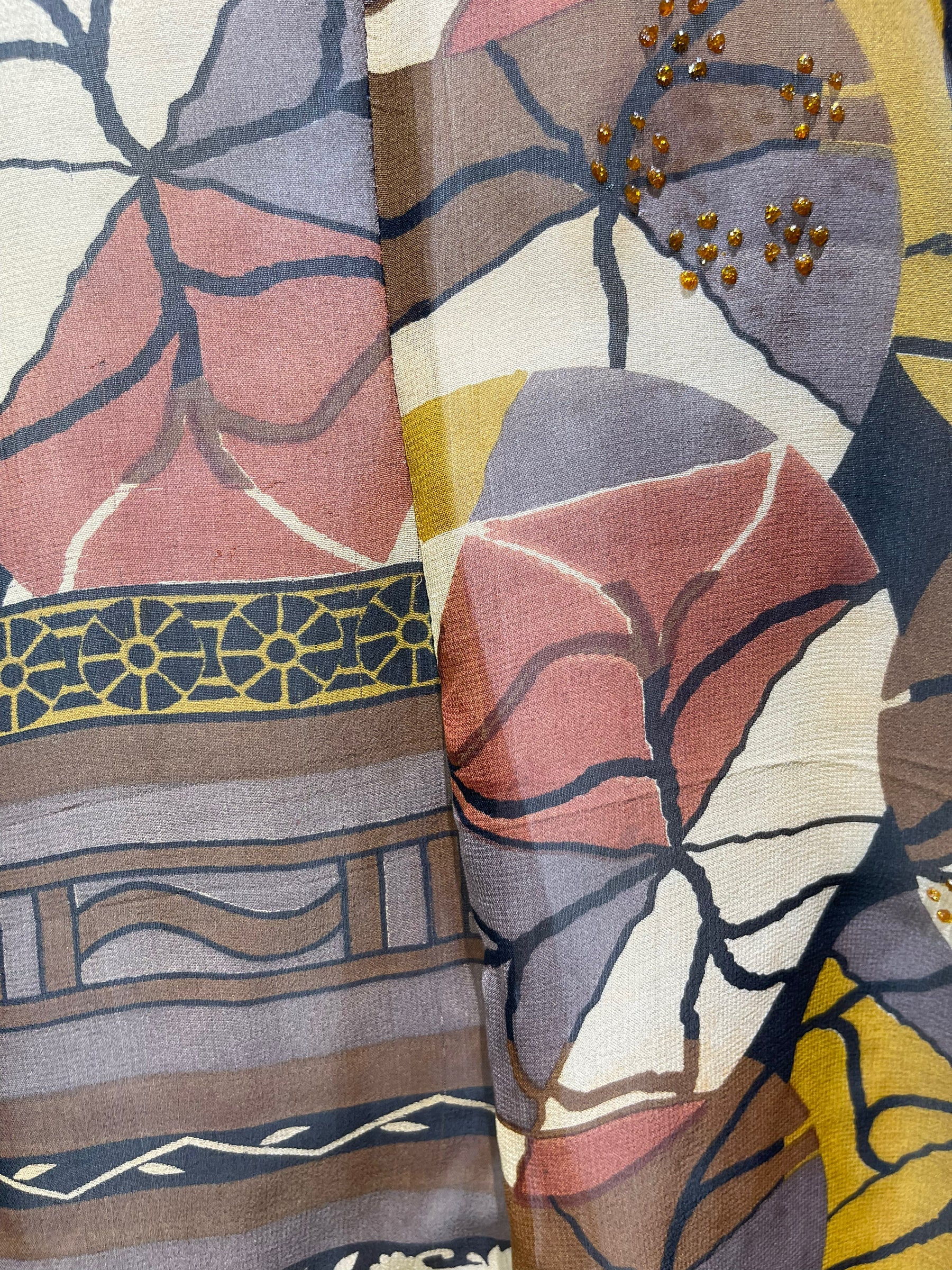 FINAL SALE PRG4898 Sheer Avatar Pure Silk Waterfall Top