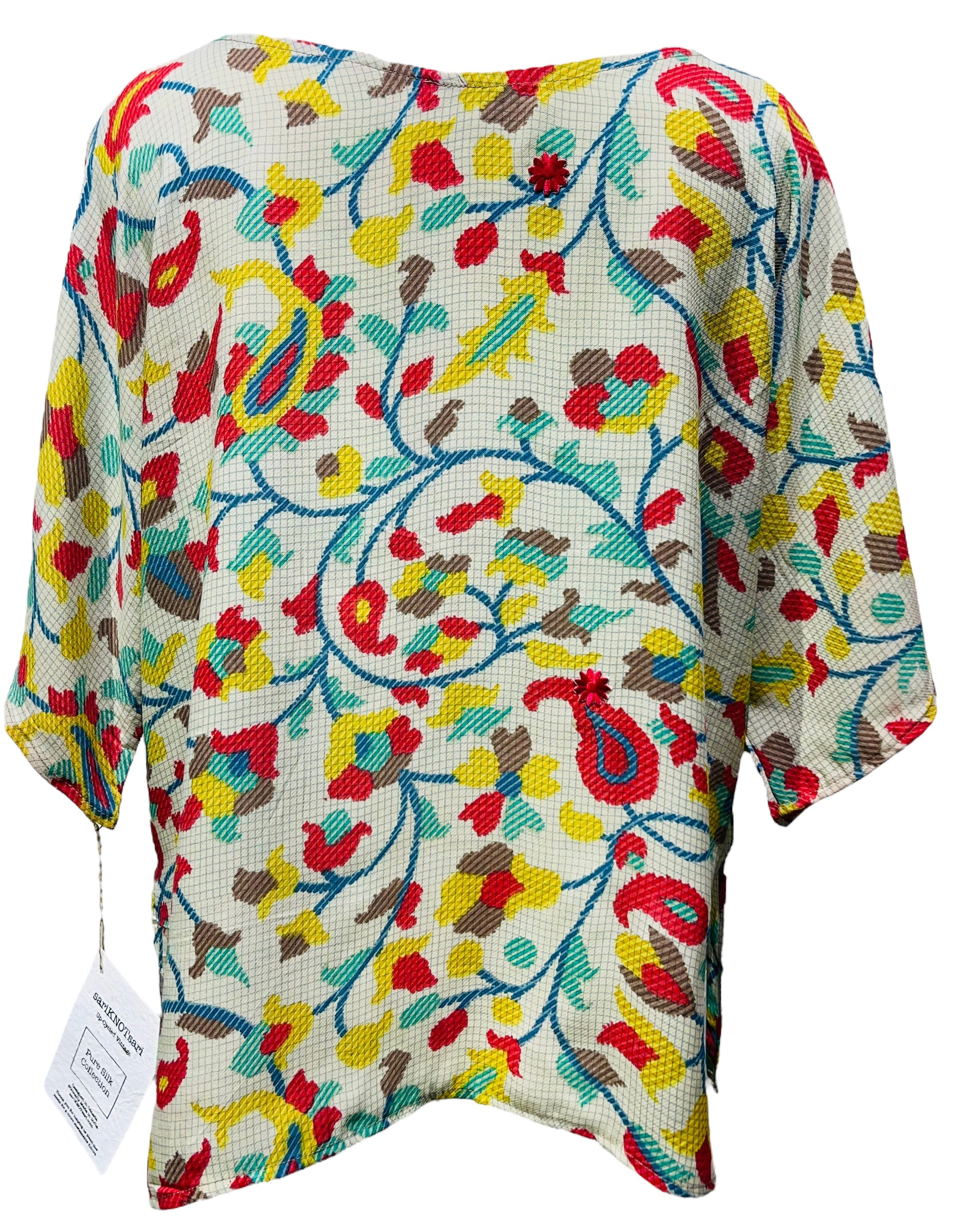 FINAL SALE PRC4288 Avatar Pure Silk Side Slit Top