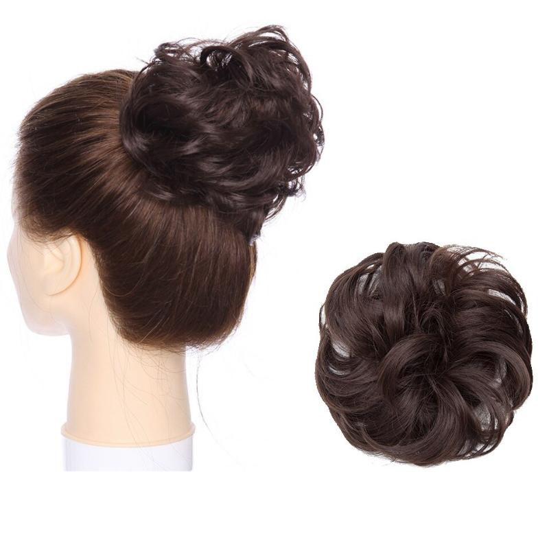 Fluffy Messy Hair Bun Extensions – Soft High-Temperature Fiber Scrunchy for Volume and Fullness – 6-7 Inches Long
