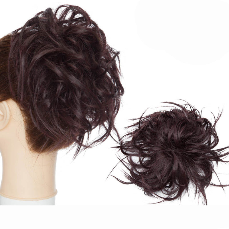 Fluffy Messy Hair Bun Extensions – Soft High-Temperature Fiber Scrunchy for Volume and Fullness – 6-7 Inches Long