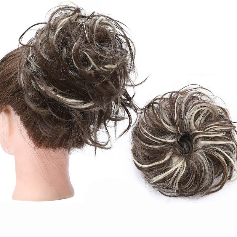 Fluffy Messy Hair Bun Extensions – Soft High-Temperature Fiber Scrunchy for Volume and Fullness – 6-7 Inches Long