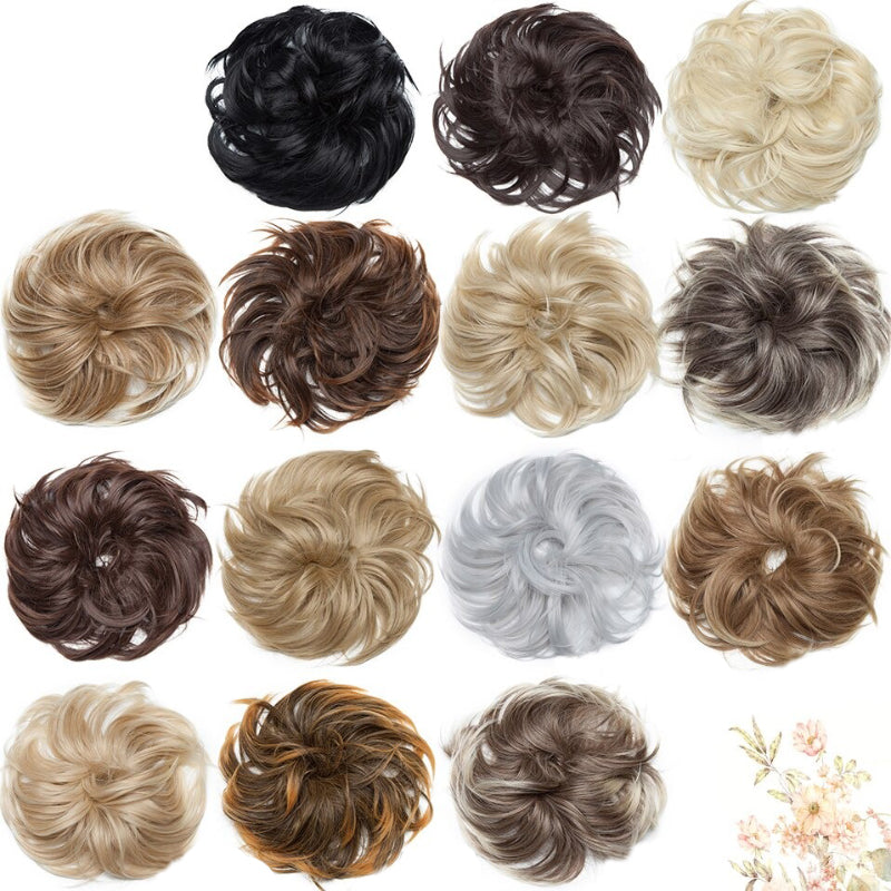 Fluffy Messy Hair Bun Extensions – Soft High-Temperature Fiber Scrunchy for Volume and Fullness – 6-7 Inches Long
