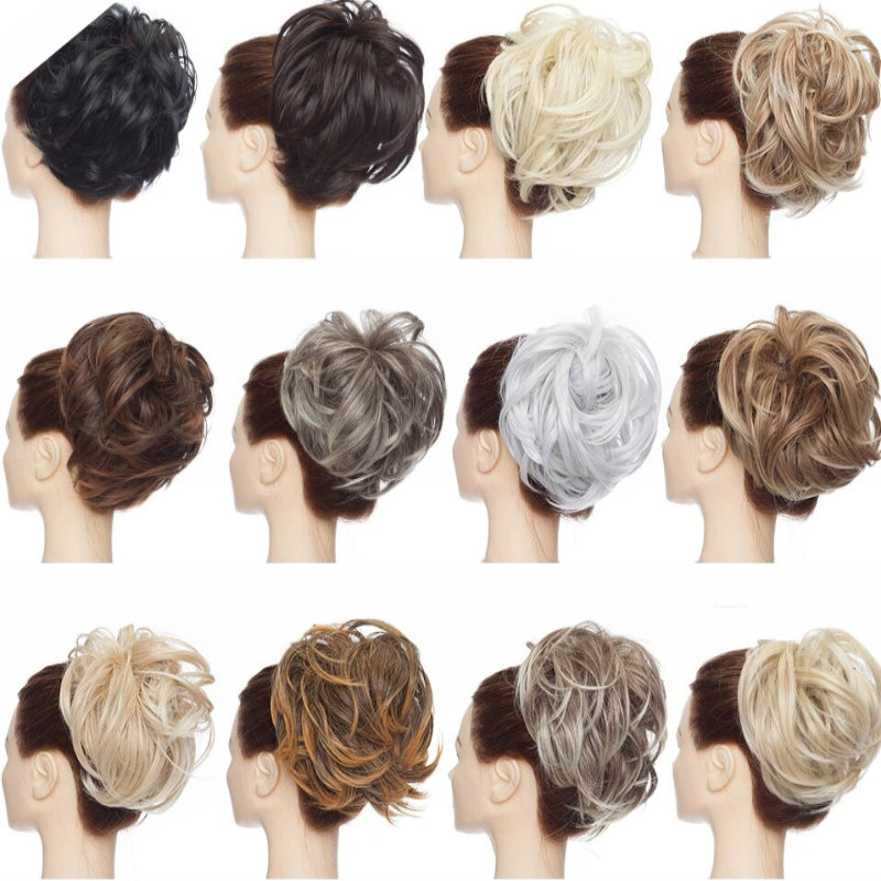 Fluffy Messy Hair Bun Extensions – Soft High-Temperature Fiber Scrunchy for Volume and Fullness – 6-7 Inches Long