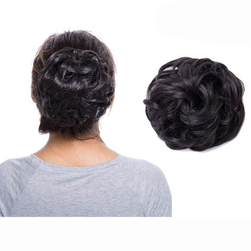 Fluffy Messy Hair Bun Extensions – Soft High-Temperature Fiber Scrunchy for Volume and Fullness – 6-7 Inches Long