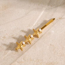 Load image into Gallery viewer, Freshwater Pearl Hair Pin with Starfish Design – Hypoallergenic, Waterproof, 60mm Length
