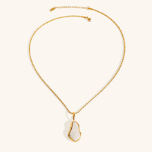 Load image into Gallery viewer, Freshwater Pearl Necklace for Women in Gold Setting – Waterproof, Hypoallergenic, 19-Inch Length, Elegant Coastal Jewelry
