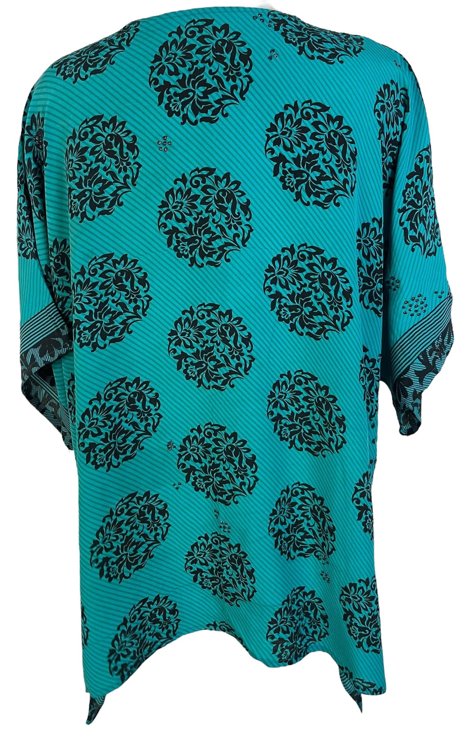 PRC7152 Avatar Pure Silk Long Tunic with Side Ties