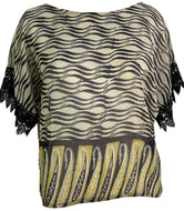 PRG6293 Sheer Avatar Pure Silk Boxy Top