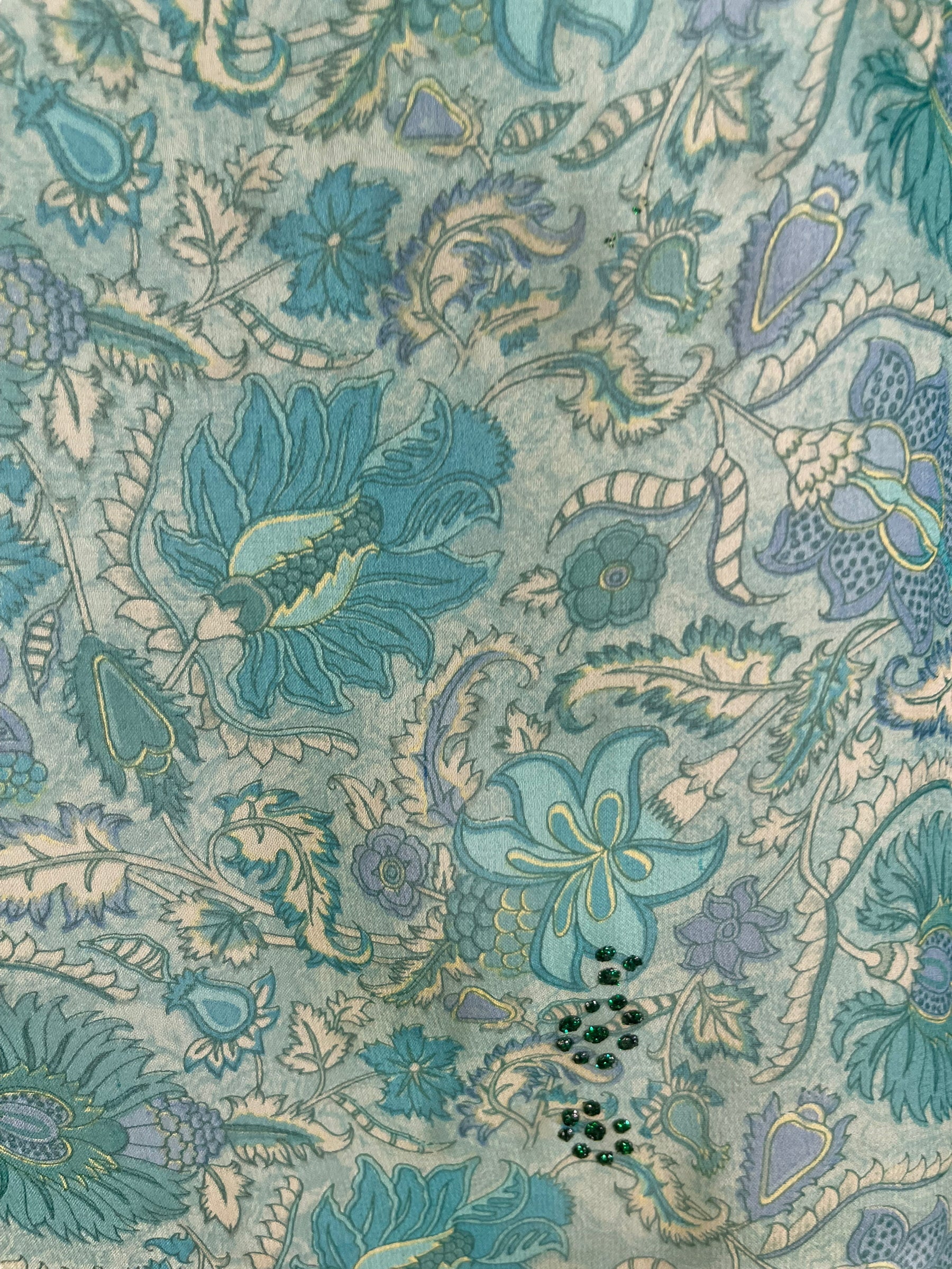 PRG6320 Sheer Avatar Pure Silk Side Slit Top