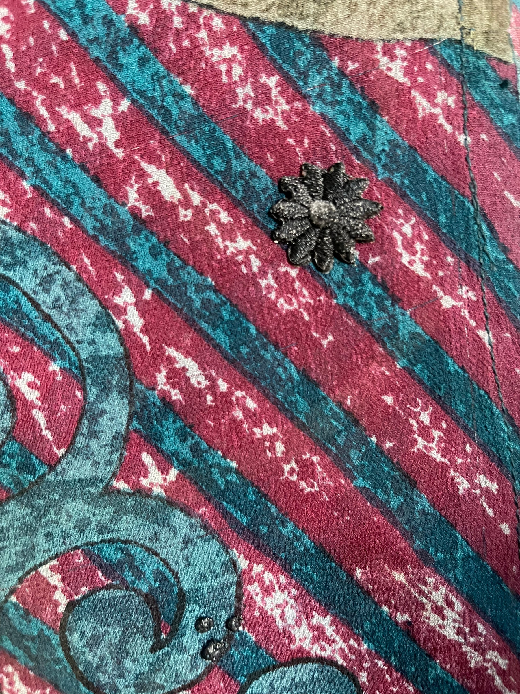 FINAL SALE PRG5837 Sheer Avatar Long Pure Silk Kimono Sleeved Duster with Belt