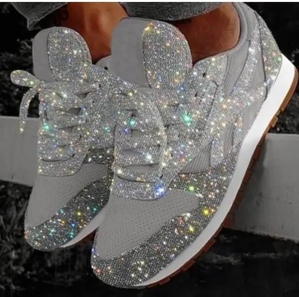 Glitter Chunky Sneakers for Women – Height-Boosting Stylish Footwear