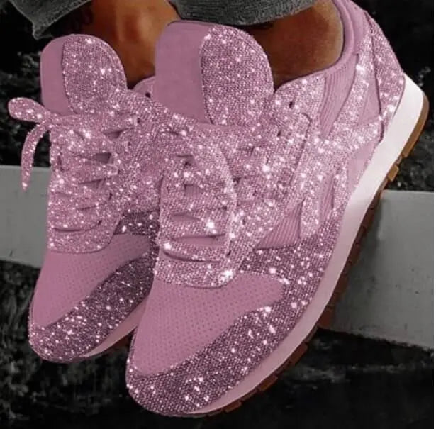 Glitter Chunky Sneakers for Women – Height-Boosting Stylish Footwear
